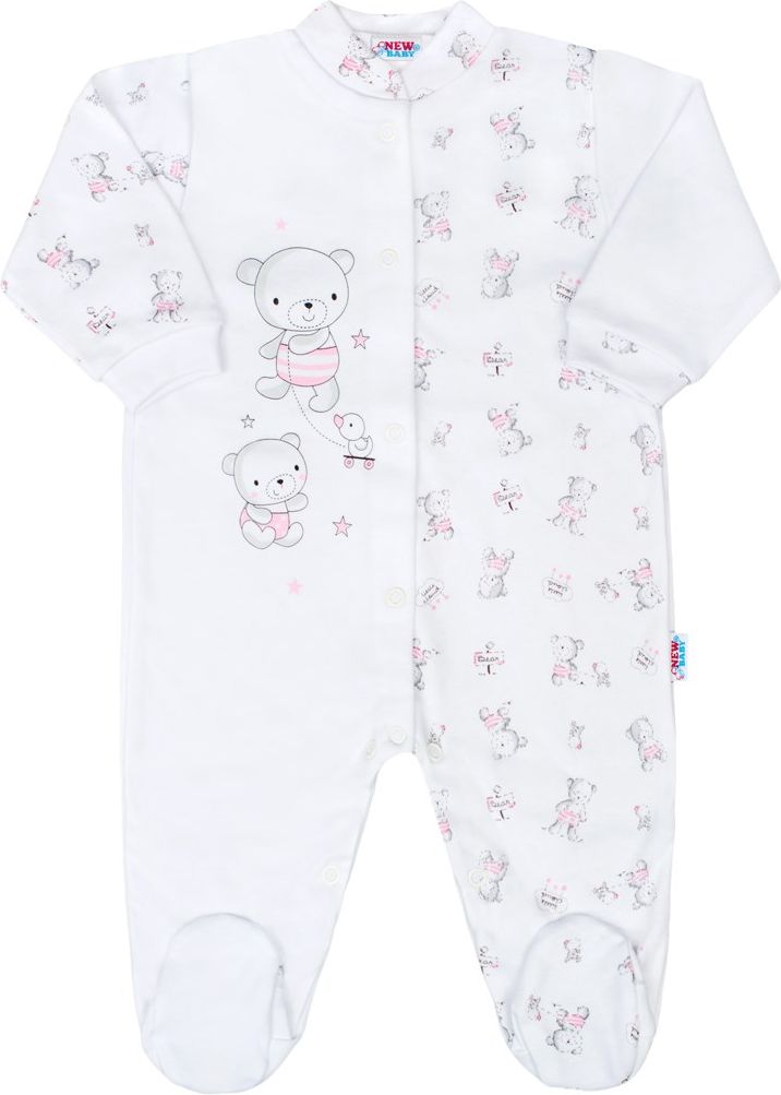 Kojenecký overal New Baby Bears růžový 74 (6-9m) - obrázek 1