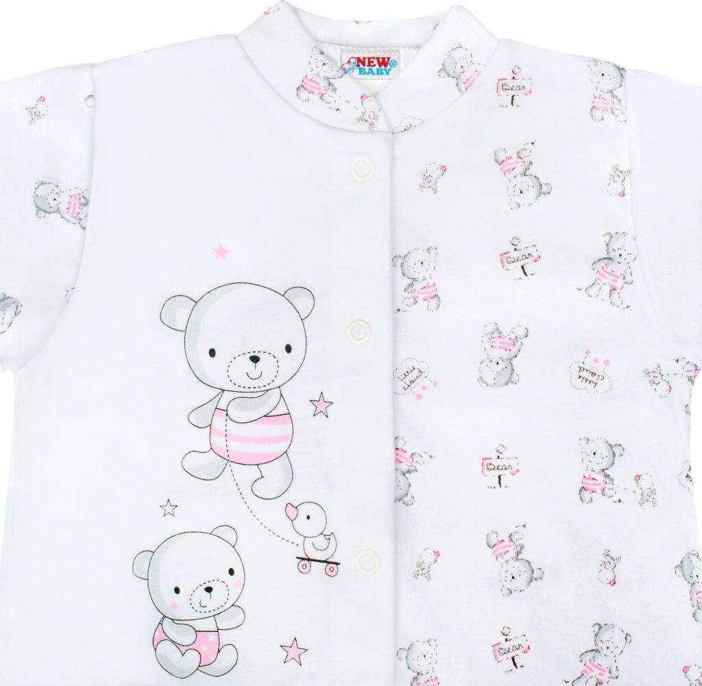 Kojenecký overal New Baby Bears růžový 74 (6-9m) - obrázek 2