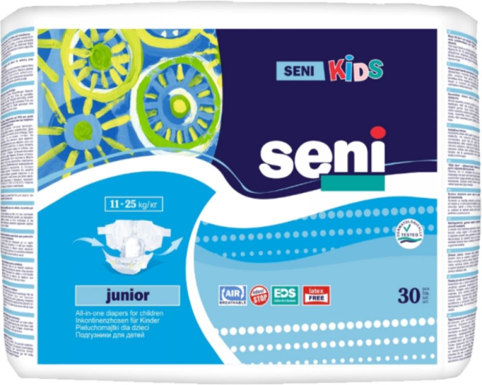 KALHOTKY ABSORPČNÍ PRODYŠNÉ PRO DĚTI SENI KIDS JUNIOR 12-25KG,930ML,30KS - obrázek 1