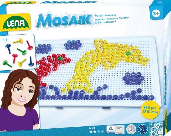 Lena Mozaika klobouček 1cm krystal 260ks v krabici - obrázek 2
