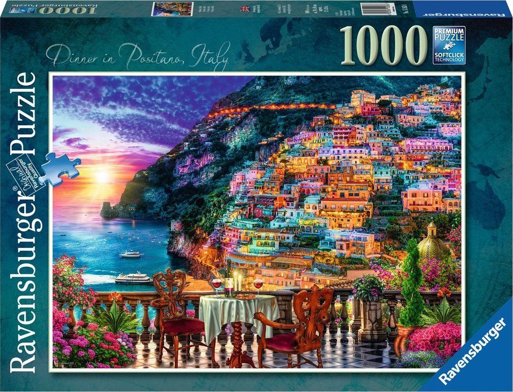 RAVENSBURGER Puzzle Positano, Itálie 1000 dílků - obrázek 1