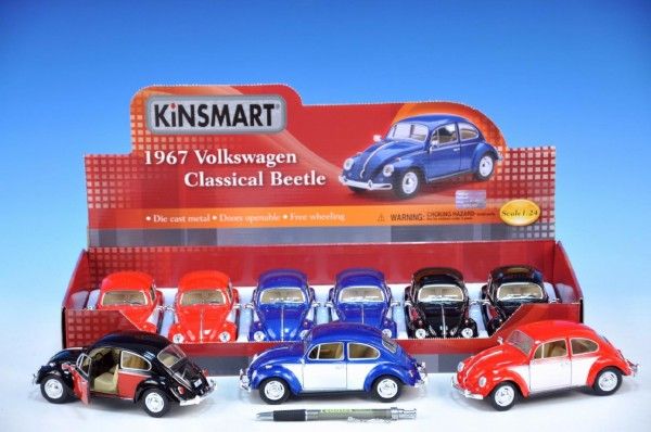 Auto Kinsmart VW Cllassical Beetle 1967 kov 17cm asst 3 barvy - obrázek 1