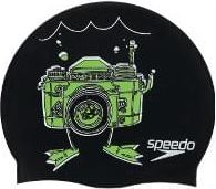 Dětská plavecká čepice Speedo Slogan Print Cap - black camera uni - obrázek 1