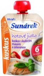 6x SUNÁREK Kapsička - Kuskus s kuřecím masem a zeleninou (120 g) - obrázek 2