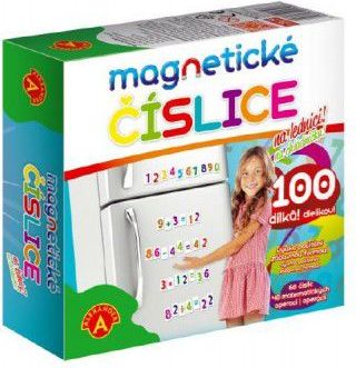 Magnetické číslice na lednici 100 dílků v krabici - obrázek 1