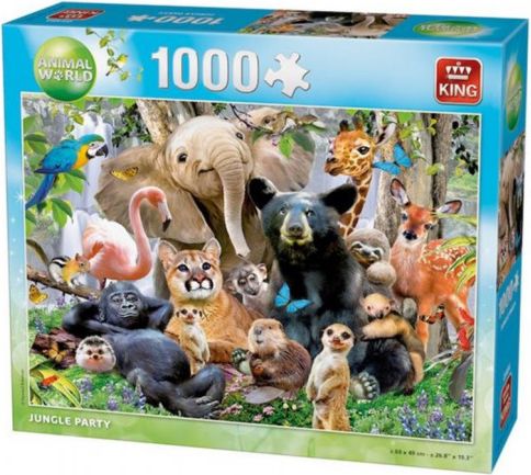 KING Puzzle Párty v džungli 1000 dílků - obrázek 1
