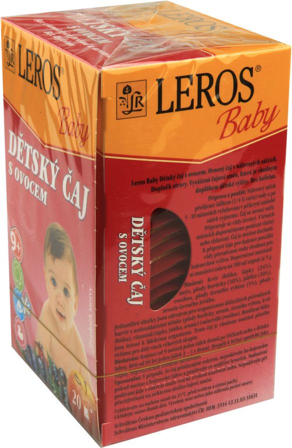 LEROS BABY Dětský čaj s ovocem n.s.20x2g - obrázek 2