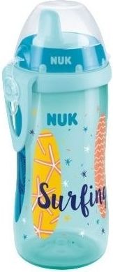 Lahvička se slámkou Nuk Flexi Cup 300 ml Beach - tyrkysová - obrázek 1