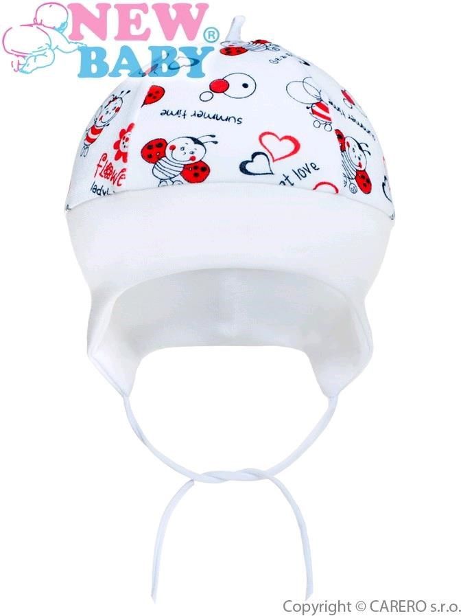Dětská bavlněná čepička New Baby Beruška 74 (6-9m) - obrázek 1