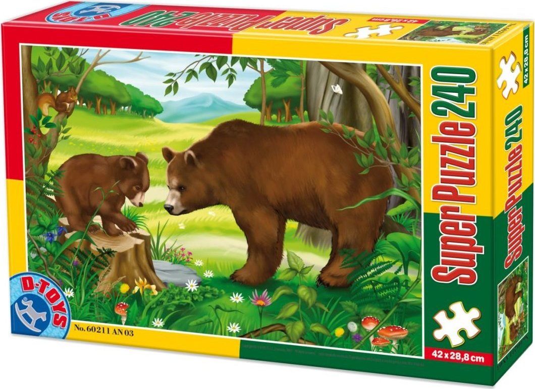 D-TOYS Puzzle Medvědi 240 dílků - obrázek 1