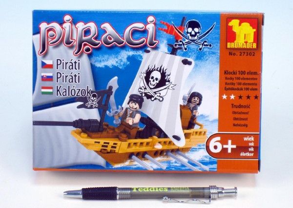 Stavebnice Dromader Piráti 27302 100ks v krabici 18,5x13x4,5cm - obrázek 1