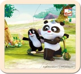 Bino Puzzle Krtek a Panda koloběžka - obrázek 1