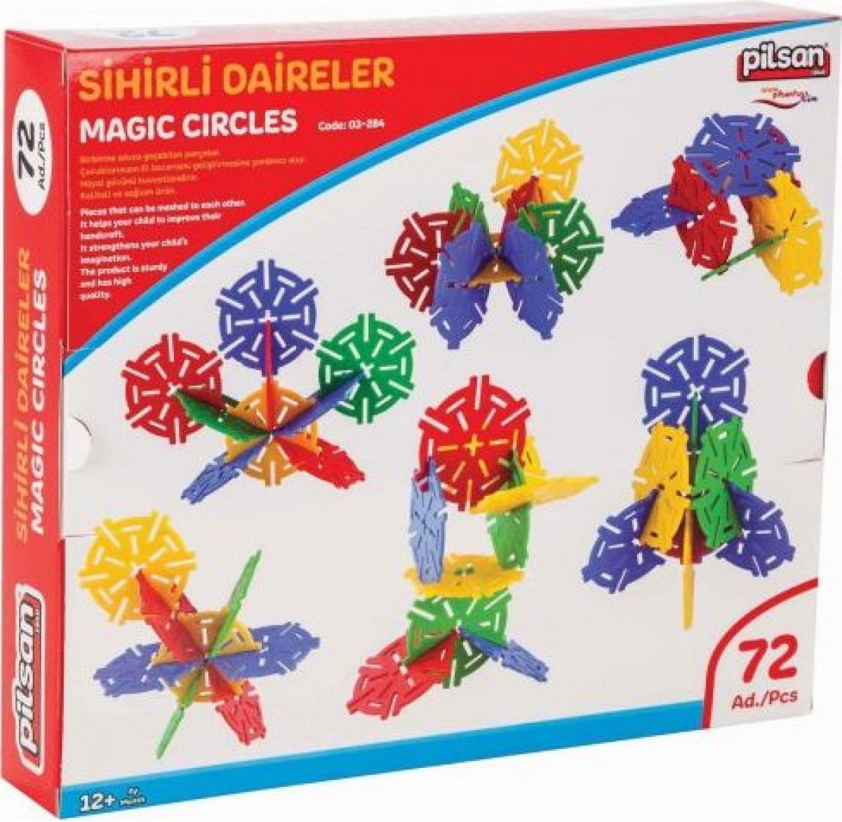Pilsan Toys stavebnice Kouzelné kruhy 72 ks - obrázek 1