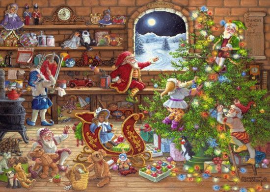 RAVENSBURGER Puzzle Vánoční přípravy 1000 dílků - obrázek 1