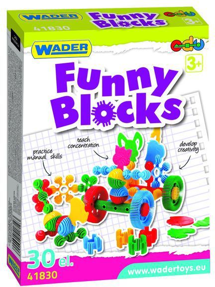 Funny Block Wader Kostky stavebnice 36ks v krabici 19x25cm - obrázek 3