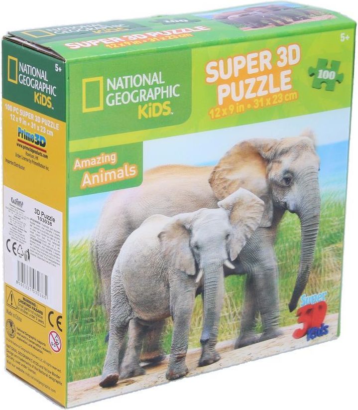 Wiky Wiky Puzzle 3D Sloni 100 ks - obrázek 1