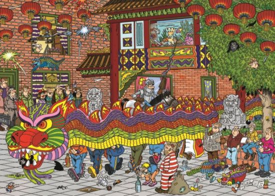 JUMBO Puzzle Čínský Nový rok 500 dílků - obrázek 1