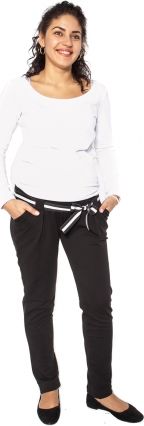 Be MaaMaa Těhotenské tepláky,kalhoty MONY - černé - M - obrázek 1