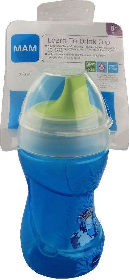 MAM Hrnek na učení Fun to drink cup 270ml oušk.8+m - obrázek 1
