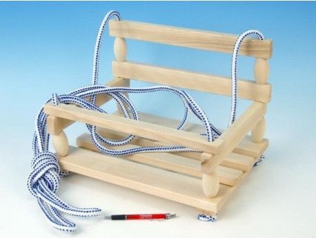 Houpačka dřevo přírodní 38x30cm nosnost 200kg v sáčku - obrázek 1