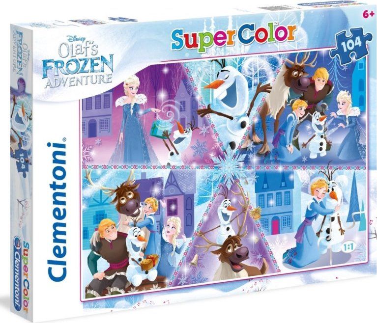 CLEMENTONI Puzzle Ledové království: Vánoce s Olafem 104 dílků - obrázek 2