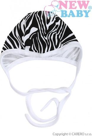Kojenecká čepička New Baby Zebra, Bílá, 74 (6-9m) - obrázek 1