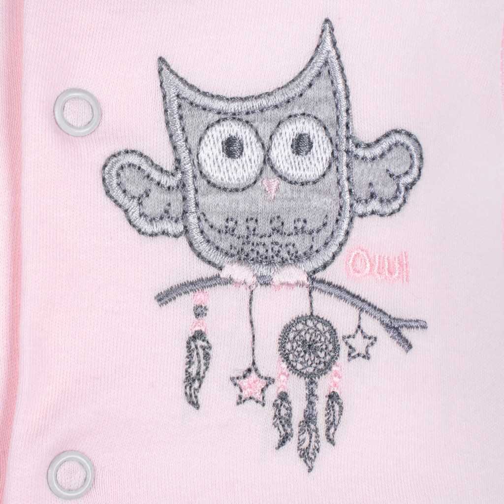Kojenecký overal New Baby Owl růžový 80 (9-12m) - obrázek 2