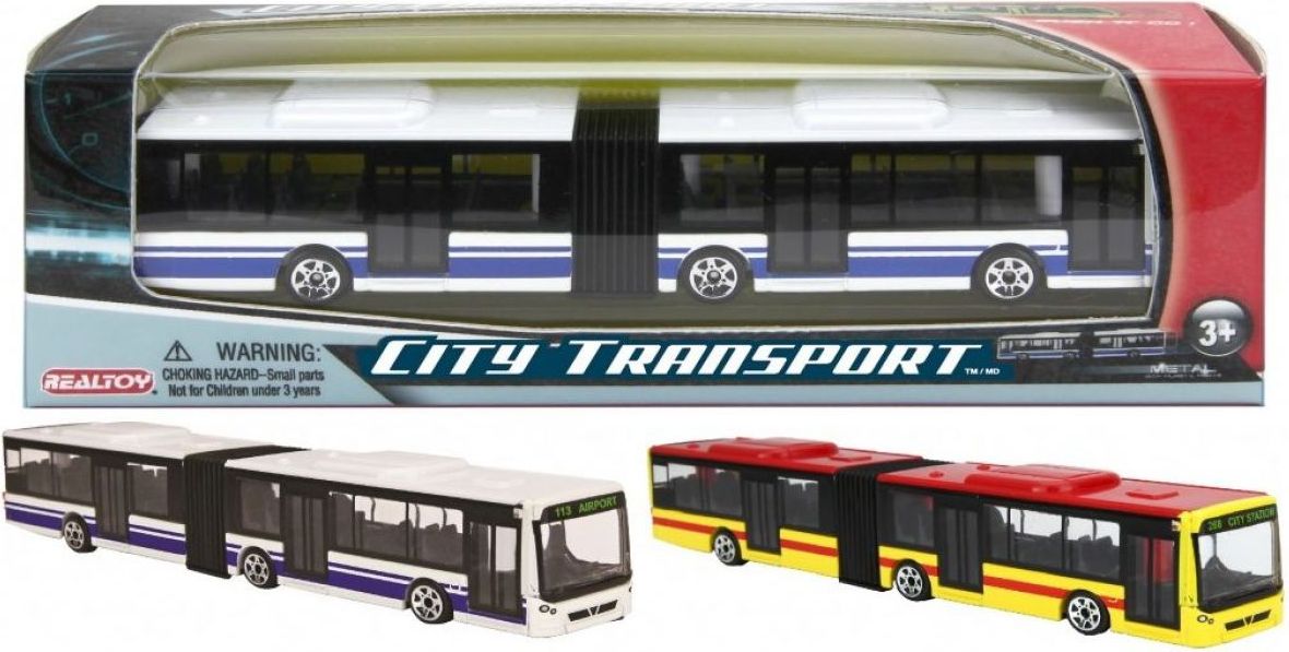 Realtoy Autobus 15 cm - bílo-modrý - obrázek 1