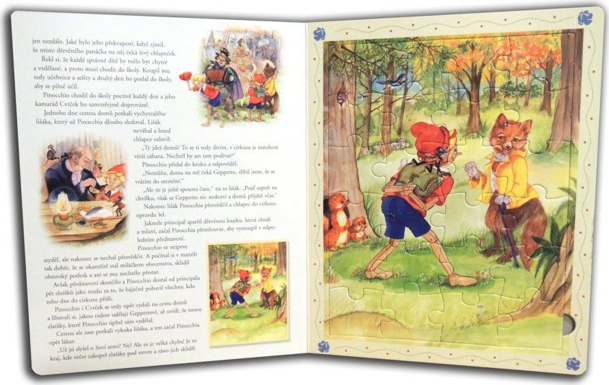 Nakladatelství SUN Kniha s puzzle: Růžové pohádky 7x24 dílků - obrázek 3