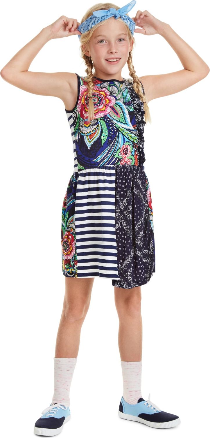 Desigual modré dívčí šaty Vest Atananarivo - 9/10 - obrázek 3