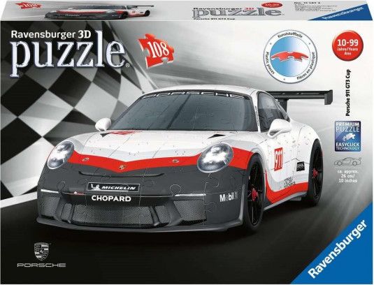 RAVENSBURGER 3D puzzle Porsche 911 GT3 Cup 108 dílků - obrázek 1