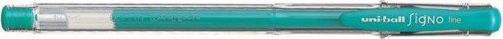 Gelové pero "UM-100", zelená, 0,7mm, s uzávěrem, UNI - obrázek 1
