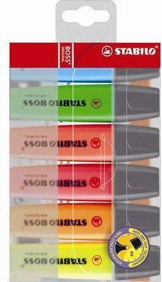 Zvýrazňovač "BOSS original", 6 barvy, 2-5mm, STABILO, blistr 6 ks - obrázek 1