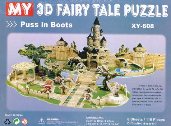 3D puzzle Kocour v botách - obrázek 1