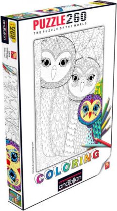 ANATOLIAN Coloring puzzle Rodina soviček 260 dílků - obrázek 1