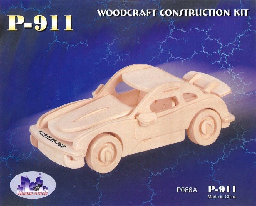 WOODEN TOY / WCK WOODEN TOY , WCK 3D puzzle Porsche 911 malé - obrázek 1