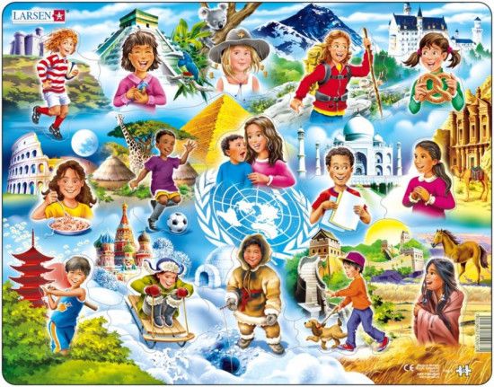 LARSEN Puzzle Děti ve světě 15 dílků - obrázek 1