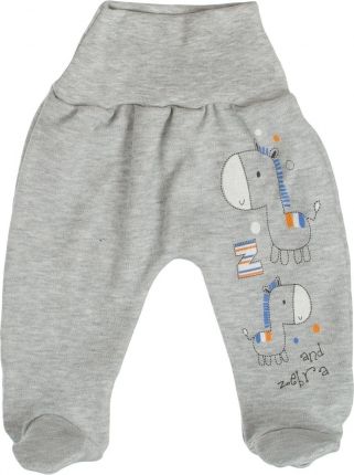 MBaby Bavlněné polodupačky Žirafka - šedá, vel. 80 - obrázek 1