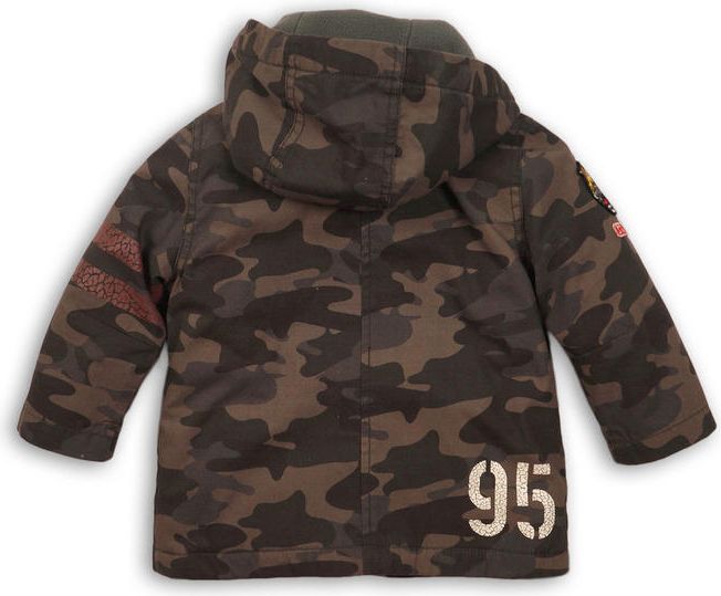 Minoti Kabát chlapecký Parka maskáč khaki 98/104 - obrázek 3