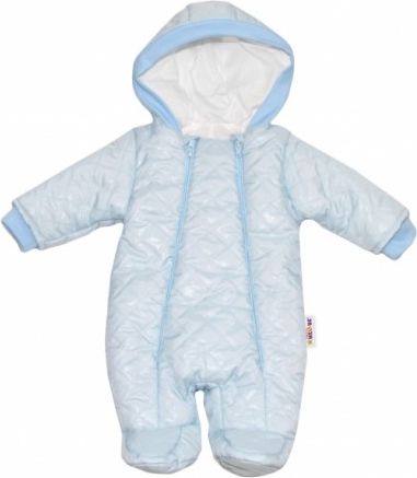 Kombinézka s kapuci LUX Baby Nellys ®prošívaná - sv. modrá, Velikost koj. oblečení 68 (4-6m) - obrázek 1