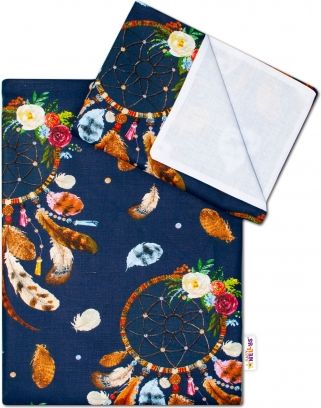 Baby Nellys 2 - dílné bavlněné povlečení Lapač snů - granátová