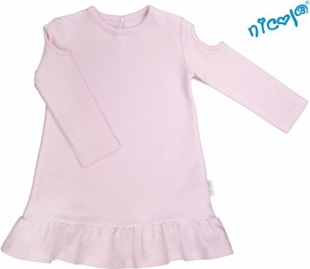 Kojenecké šaty Nicol, Paula - růžové, Velikost koj. oblečení 86 (12-18m) - obrázek 1