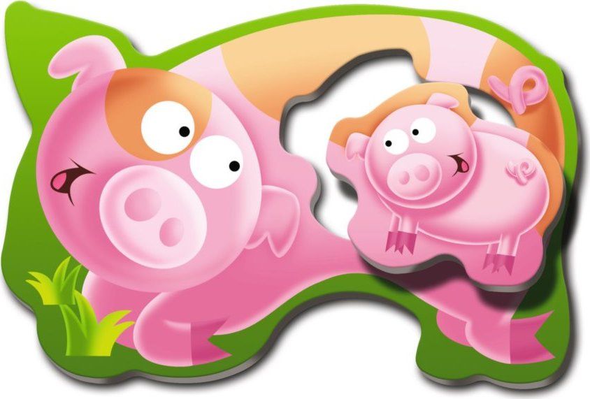 RAVENSBURGER Moje první puzzle Zvířecí maminky s mláďaty 6x2 dílky - obrázek 6