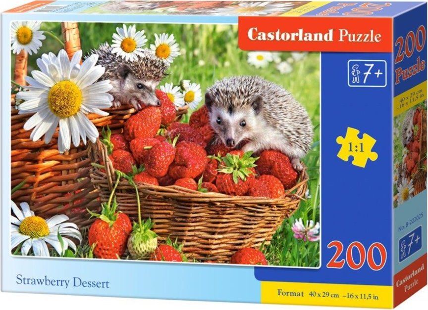 CASTORLAND Puzzle Jahodový dezert 200 dílků - obrázek 1