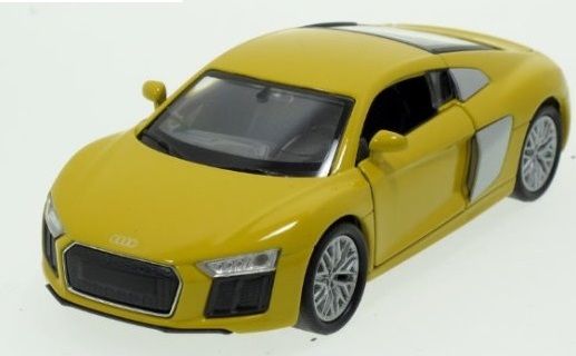 Welly - Audi R8 V10 (2016) model 1:34 žlutý - obrázek 1