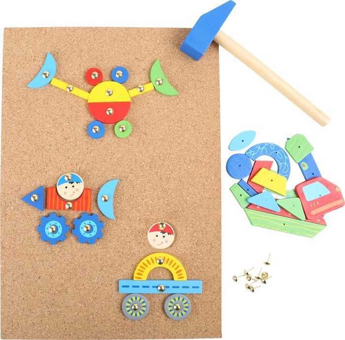 SMALL FOOT BY LEGLER Small Foot Dřevěná kreativní zatloukací hra - obrázek 2