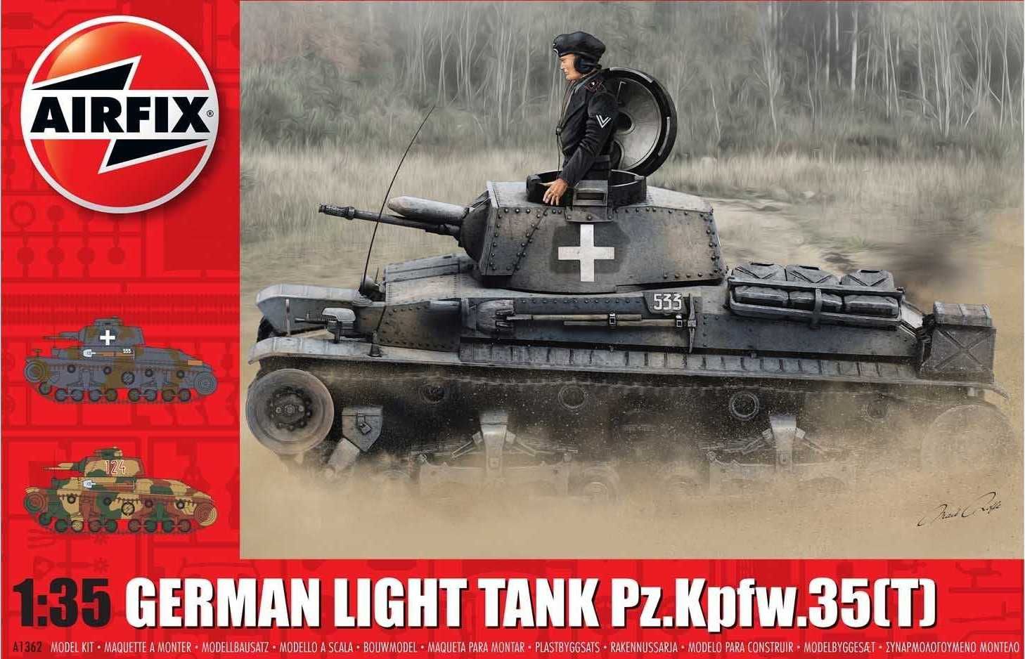 AIRFIX Classic Kit tank A1362 - German Light Tank Pz.Kpfw.35(t) (1:35) - obrázek 1