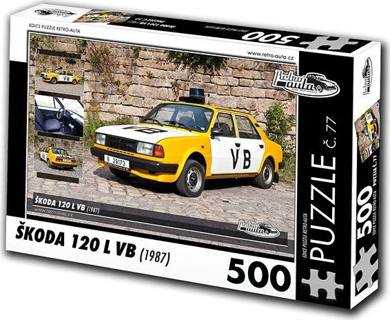 RETRO-AUTA Puzzle č. 77 Škoda 120 L VB (1987) 500 dílků - obrázek 1