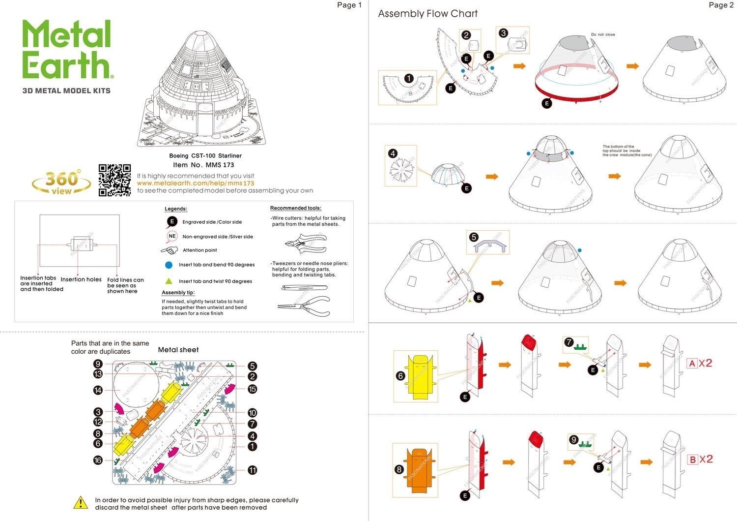 METAL EARTH 3D puzzle Boeing Starliner - obrázek 2