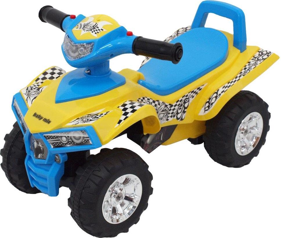 Dětské odrážedlo se zvukem Čtyřkolka Baby Mix yellow/blue - obrázek 1